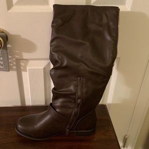 Brown riding boot